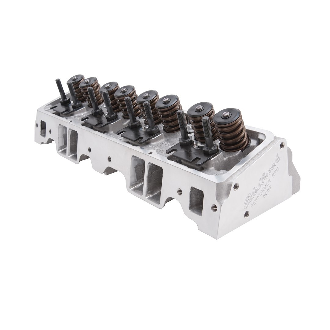Edel.cylhead Cylinder Head, Performer RPM, Assembled, Chevy Small Block Engine, Aluminum, Straight Plug – 60895