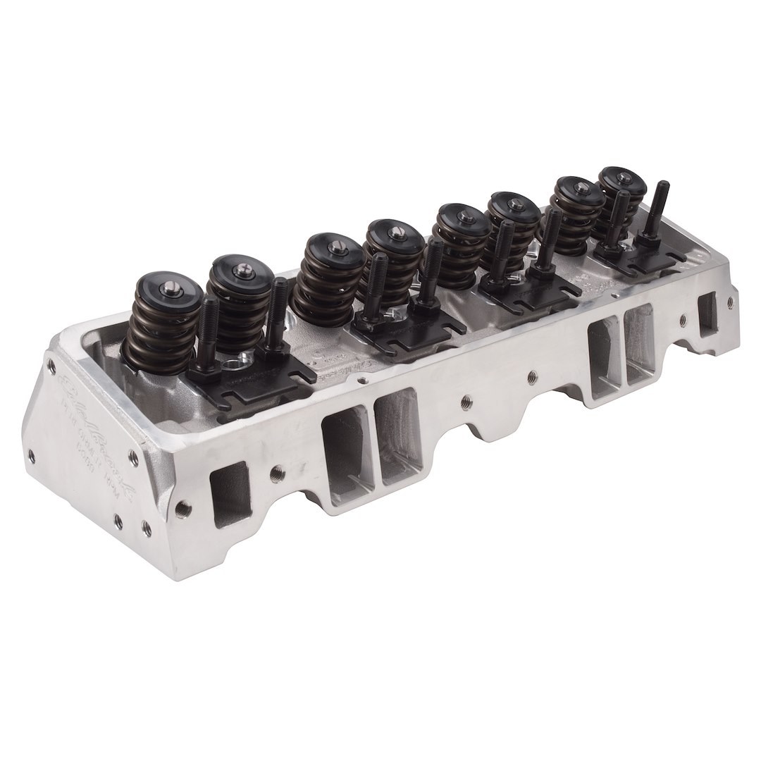 Edel.cylhead Cylinder Head, Performer RPM, Assembled, Chevy Small Block, Natural Aluminum, Straight Plug, 185 Cc Intake Port – 60899