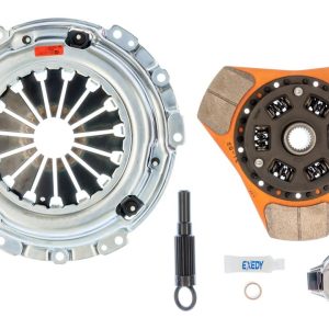 Exedy Clutch Set, Stage 2, 240 Millimeter Clutch Diameter, 25.6 Millimeter X 24 Spline Input Shaft, Diaphragm, 1765 Pound Static Pressure – 06950B