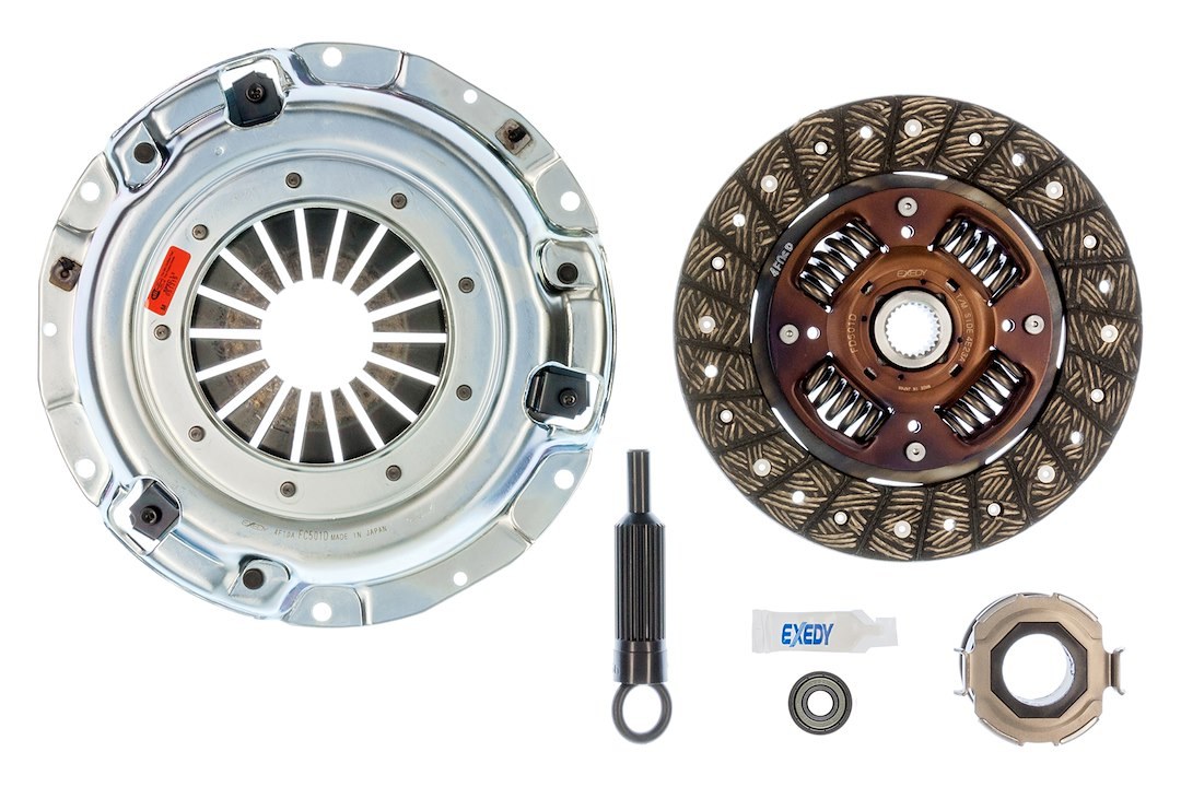 Exedy Clutch Set, Stage 1, 225 Millimeter Clutch Diameter, 25.2 Millimeter X 24 Spline Input Shaft, Diaphragm, 1652 Pound Static Pressure – 15801