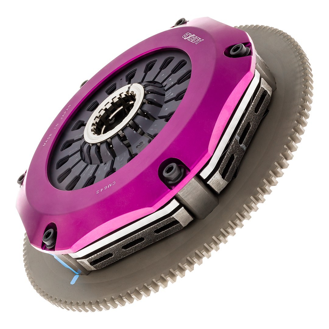 Exedy Clutch Set, Hyper Series Stage 4, 24 Spline, Twin Disc, Organic Friction Material, Sprung Hub, With Flywheel – FM022SDF