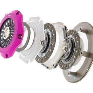 Exedy Clutch Set, Hyper Series Stage 4, 24 Spline, Twin Disc, Organic Friction Material, Sprung Hub, With Flywheel – FM022SDF