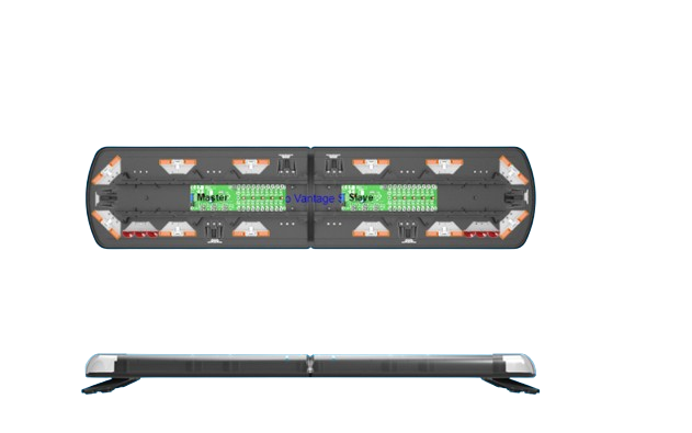 ECCO Safety Group Warning Light, 12+ Pro Vantage™ Series, 48 Inch Length X 11 Inch Width X 4.2 Inch Height, Full Bar, LED, Clear Lens – 12-50005-ED