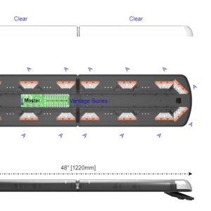 ECCO Safety Group Warning Light, 12 Pro Vantage ™ Series, 48 Inch Length X 11 Inch Width X 2-1/2 Inch Height, Full Bar – 12-50087-ES