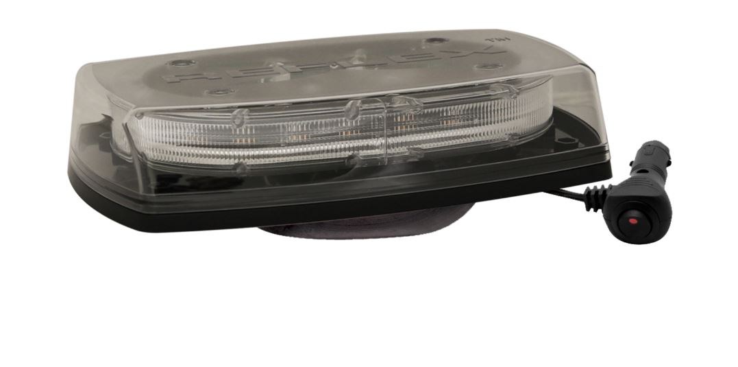 ECCO Safety Group Warning Light, 10.9 Inch Width X 2.2 Inch Height X 7.6 Depth, Micro Bar, Vacuum-Mount, Amber LED, Clear Lens – 5545CA-VM