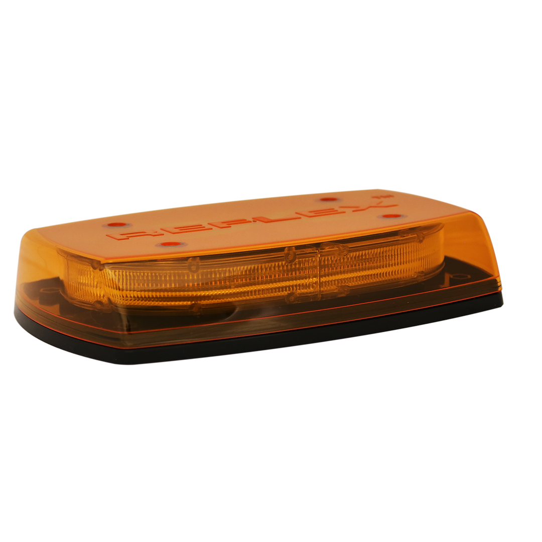 ECCO Safety Group Warning Light, Reflex ™, 11 Inch Length, Mini Bar, Permanent Mount, Amber LED/ Lens, 35 Flash Patterns, 12 to 24 Volt DC – 5550A