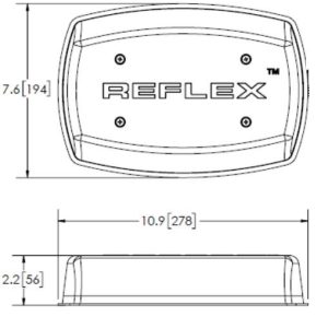 ECCO Safety Group Warning Light, Reflex ™, 10.9 Inch Length X 2.2 Inch Width X 7.6 Inch Height, Micro Bar, 4 Bolt Mount, Dual Color – 5550CAB