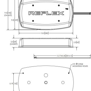 ECCO Safety Group Warning Light, 15 Inch Length X 9 Inch Width X 2-1/2 Inch Height, Mini Bar, Permanent Mount, Eight LED Reflector Module – 5585CAC