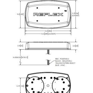 ECCO Safety Group Warning Light, 15 Inch Length X 9 Inch Width X 2-1/2 Inch Height, Mini Bar, 4 Bolt Mount – 5590CRB