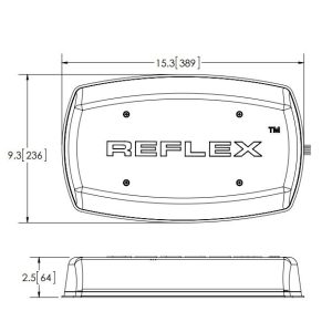 ECCO Safety Group Warning Light, Reflex ™, 15.3 Inch Length X 9.3 Inch Width X 2-1/2 Inch Height, Mini Bar, Permanent Mount, Amber LED/Lens – 5597A