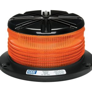 ECCO Safety Group Warning Light, 6.4 Inch Diameter X 3.1 Inch Height, Beacon, 3 Bolt Flange/ 1 Inch Pipe Mount, Amber LED/Lens – 7460A