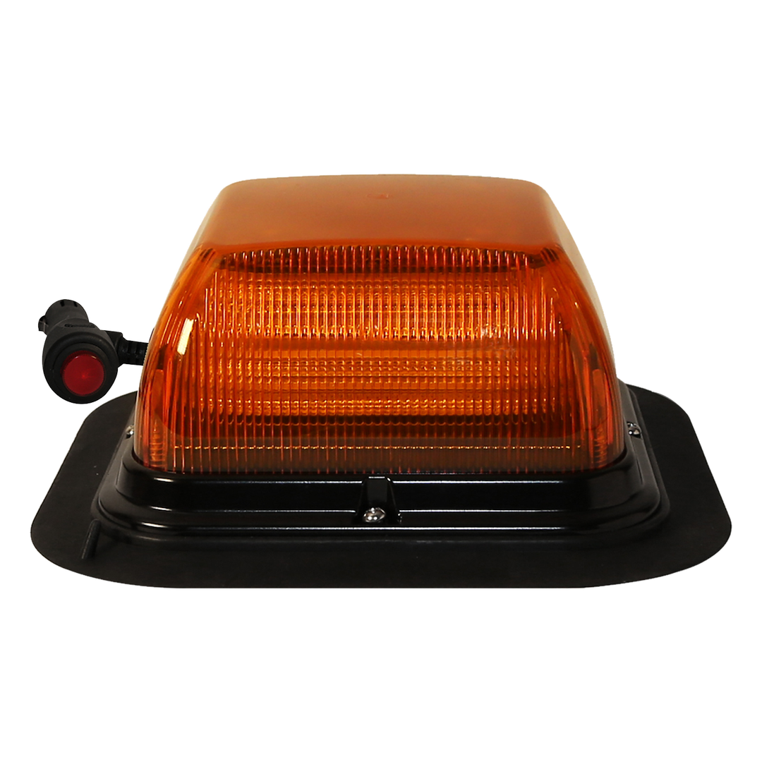 ECCO Safety Group Warning Light, EB7185 Series, 3.3 Inch Height X 6.5 Inch Width, LED Beacon, Vacuum Mount, Amber Lens – EB7185AAA-VM-T13