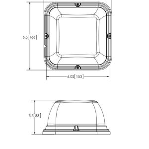 ECCO Safety Group Warning Light, EB7185 Series, 3.3 Inch Height X 6.5 Inch Width, LED Beacon, Vacuum Mount, Amber Lens – EB7185AAA-VM-T13