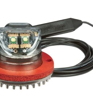 ECCO Safety Group Warning Light, 1-1/2 Inch Diameter X 1.1 Inch Height, Concealed Directional LED, Flange 1 Inch Hole Mount, 4 Amber LED – 9011A