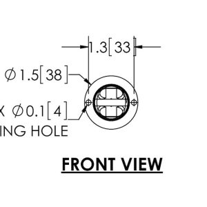 ECCO Safety Group Warning Light, Hide-A-Led™, 1-1/2 Inch Diameter X 1.1 Inch Height, Concealed Directional LED, Flange 1 Inch Hole Mount – 9011C