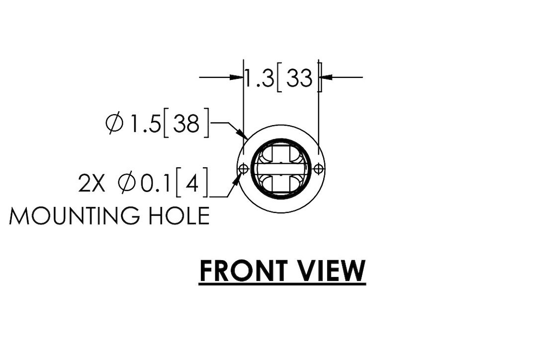 ECCO Safety Group Warning Light, Hide-A-Led™, 1-1/2 Inch Diameter X 1.1 Inch Height, Concealed Directional LED, Flange 1 Inch Hole Mount – 9011C
