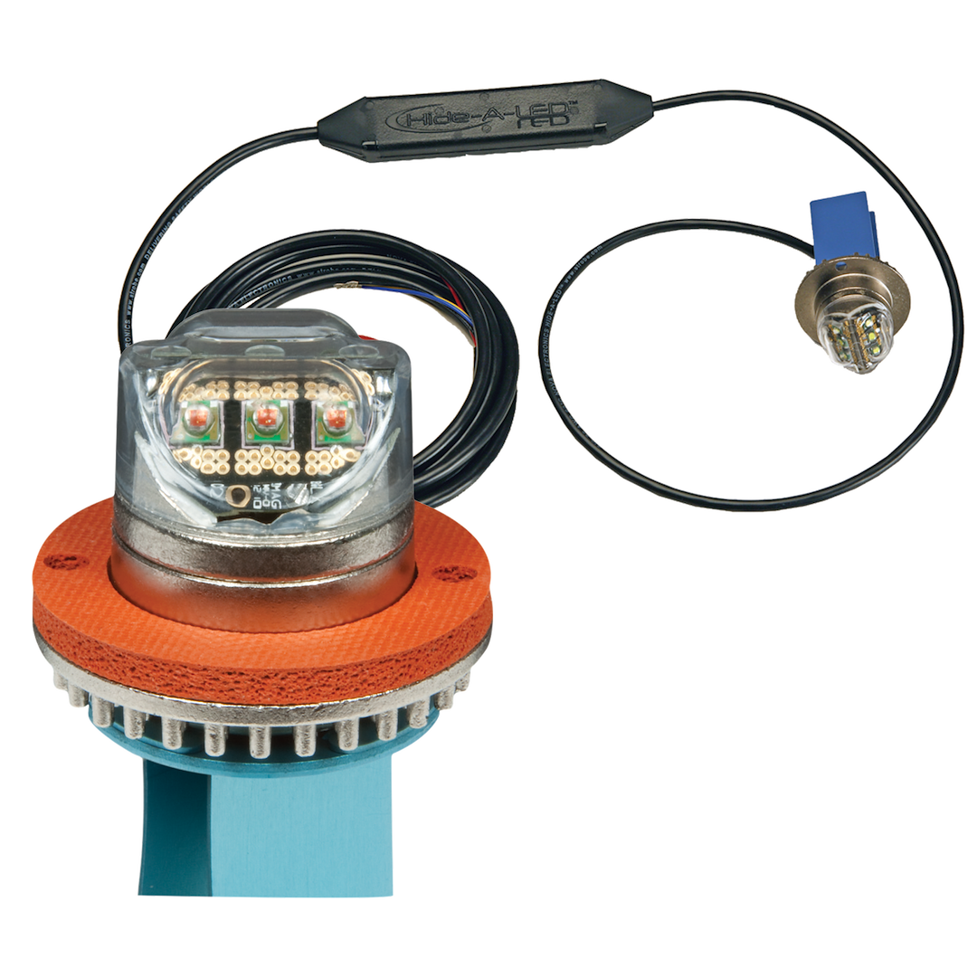 ECCO Safety Group Warning Light, 1-1/2 Inch Diameter X 1.1 Inch Height, Concealed Directional LED, 1 Inch Hole Mount, 6 White LED – 9013C