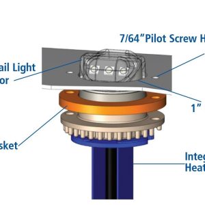 ECCO Safety Group Warning Light, 1-1/2 Inch Diameter X 1.1 Inch Height, Concealed Directional LED, 1 Inch Hole Mount, 6 White LED – 9013C