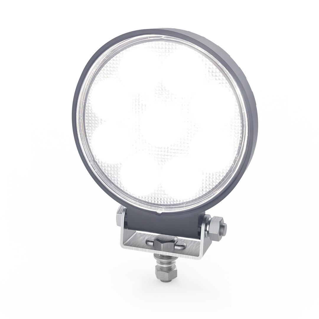 ECCO Safety Group Work Light, 4.3 Inch Diameter, Round, Pedestal Mount, Flood Beam, 1500 Raw Lumens, 1.2 Amps at 12 to 24 Volt DC – E92005W