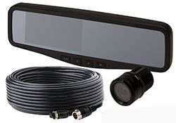 ECCO Safety Group Backup Camera, Gemineye ™, Flush Mount, 4.3 Inch Lcd Color Monitor Embedded IN Rear View Mirror Housing – EC4200-K