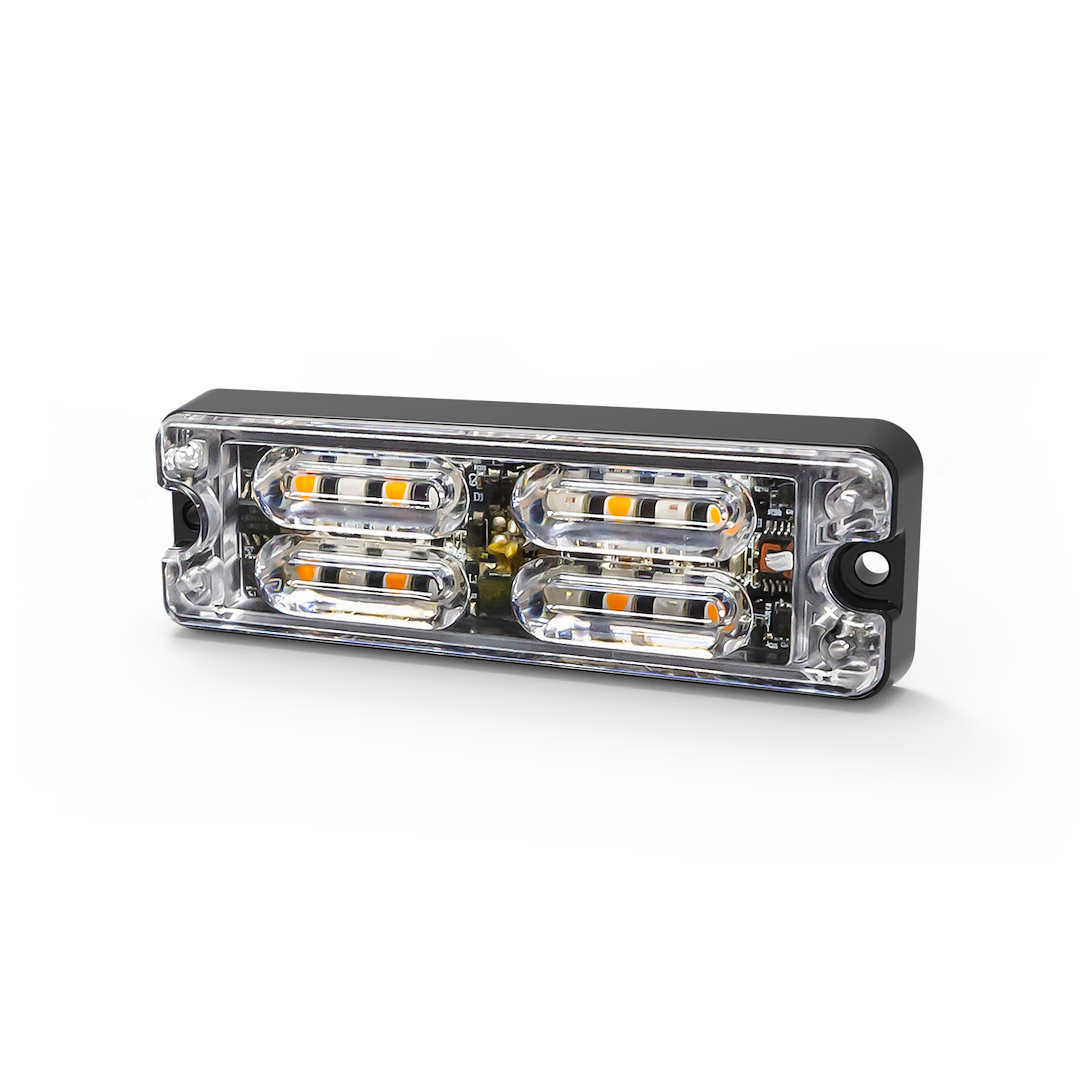 ECCO Safety Group Warning Light, ED3511 Series, 3.3 Inch Length X 1.1 Inch Width X 0.5 Inch Height, Full Bar, Surface Mount, Amber LED – ED3511A