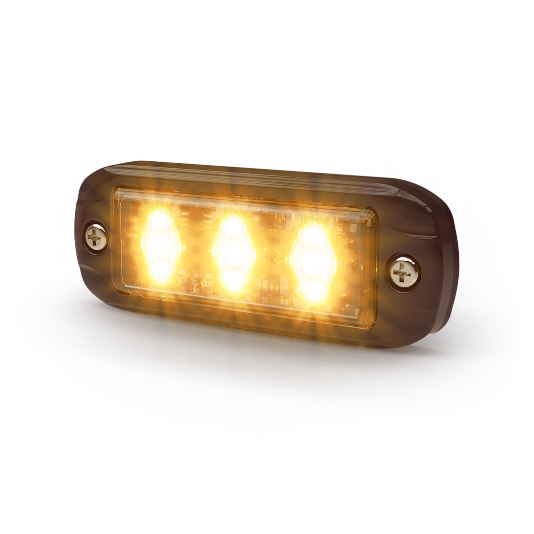 ECCO Safety Group Warning Light, ED3600 Series, 3.7 Inch Length X 0.5 Inch Width X 1.4 Inch Height, Amber, Mini Bar, Surface Mount, LED – ED3601A