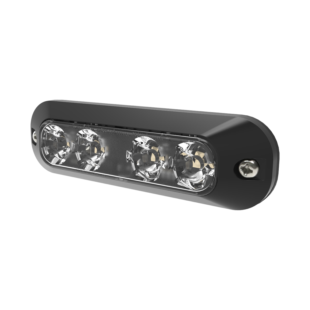 ECCO Safety Group Warning Light, ED3700 Series, 1.4 Inch Height X 4.7 Inch Width X 0.6 Inch Depth, 4 Directional Leds, Surface Mount, LED – ED3704C