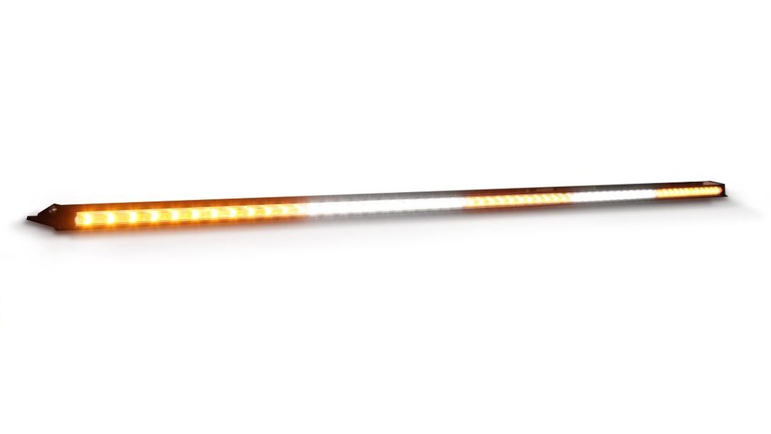 ECCO Safety Group Warning Light, ED3760, 61.3 Inch Length X 2 Inch Width X 0.6 Inch Depth, Full Bar, Surface Mount, LED, Amber/ White – ED3760AW-L