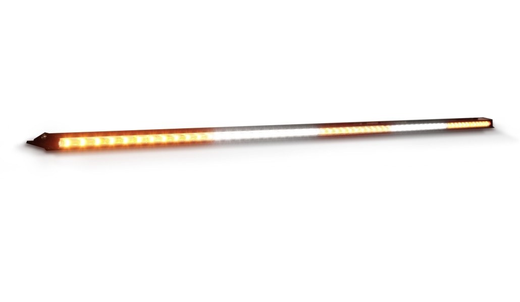 ECCO Safety Group Warning Light, ED3760, 61.3 Inch Length X 2 Inch Width X 0.6 Inch Depth, Full Bar, Surface Mount, LED, Amber/ White – ED3760AW-R
