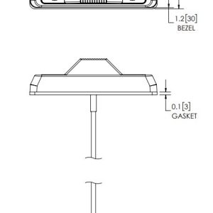 ECCO Safety Group Warning Light, 5.15 Inch Length X 1.34 Inch Width X 1.16 Inch Height, Directional 180 Degree Intersection LED – ED3777A