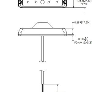 ECCO Safety Group Warning Light, ED3777 Series, 5.1 Inch Width X 1.35 Inch Depth X 1.2 Inch Height, Dual Color, Multi Mount, LED – ED3777RB