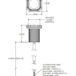 ECCO Safety Group Warning Light, ED9040 Series, Surface/ Flush Mount, LED, Amber Lens, 29 Flash Patterns, 12 to 24 Volt, 1.2 Ampere – ED9040A