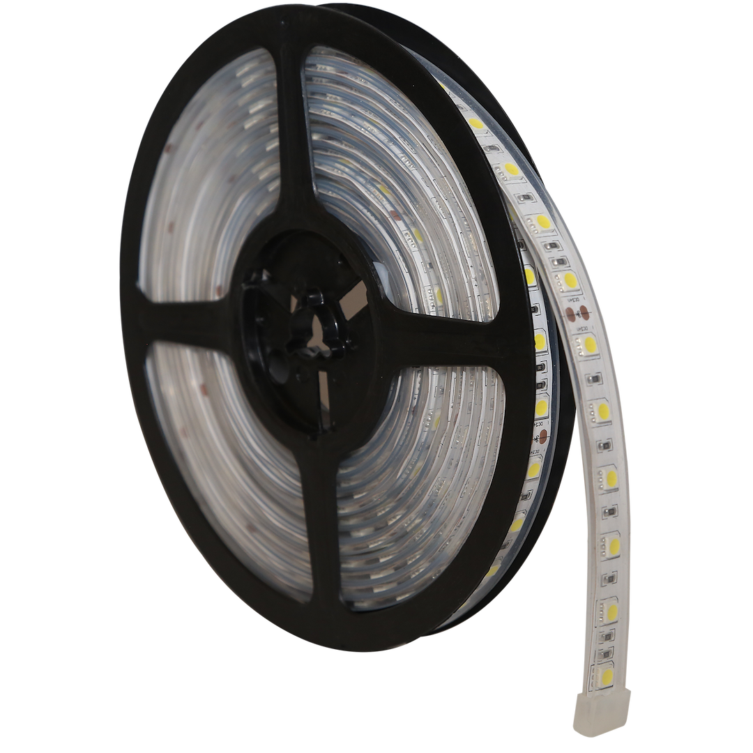 ECCO Safety Group Interior Light – LED, LED Strip, 16 Foot Roll, White, 12 Volt, 1 Watt LED, Single, With 3M Self-Adhesive Tape – EW0118
