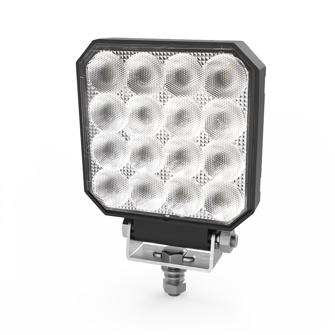 ECCO Safety Group Work Light, 4 Inch Height X 4 Inch Width X 1.4 Inch Depth, Square, Pedestal Mount, Flood Beam, 2300 Raw Lumens – EW2421W