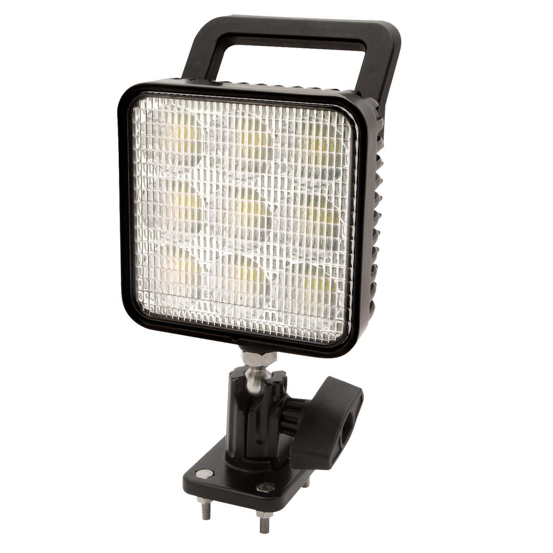 ECCO Safety Group Work Light, 3.3 Inch Depth X 4.3 Inch Width X 5.2 Inch Height Square, 9 LED, Flood Beam, 3 Watts, Pedestal Mount – EW2451