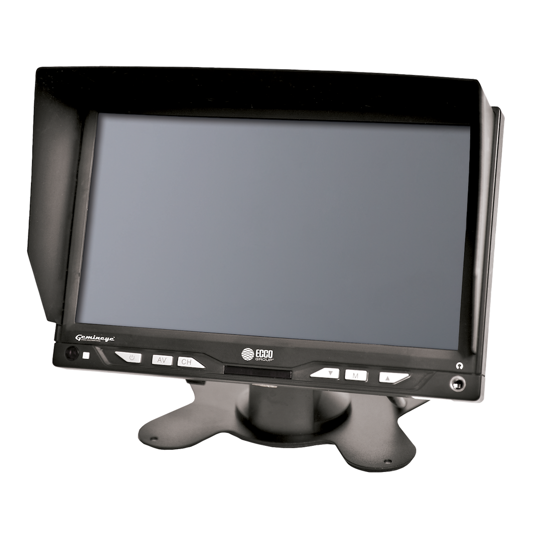 ECCO Safety Group Backup Camera Display, Monitor Display, 7 Inch, 2 Cameras, 12 to 24 Volts, 5 Watt, Dash Mount, Ce and Rohs Approved – M7000B