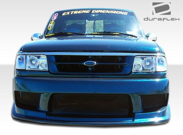 Extreme Dim. Bumper Cover, Duraflex Drifter, Black Primer, Fiberglass, With Light Cutouts/ Vents, Without Grille Insert – 101239