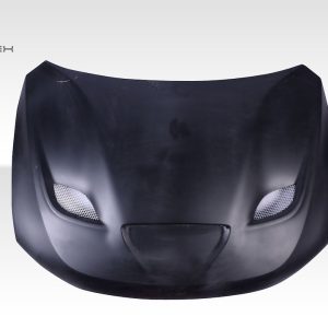 Extreme Dim. Hood, Duraflex, Srt Hellcat Hood Style, With Hood Scoops, Lift Off, Black, Fiberglass Reinforced Plastic – 115296