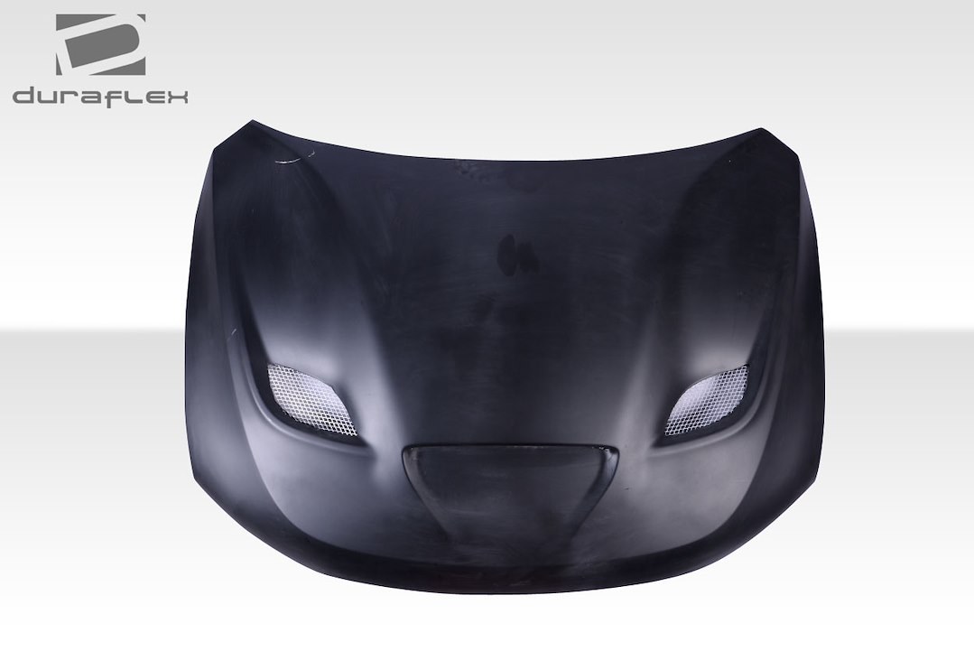 Extreme Dim. Hood, Duraflex, Srt Hellcat Hood Style, With Hood Scoops, Lift Off, Black, Fiberglass Reinforced Plastic – 115296