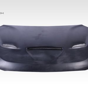 Extreme Dim. Hood, Duraflex, Srt Hellcat Hood Style, With Hood Scoops, Lift Off, Black, Fiberglass Reinforced Plastic – 115296