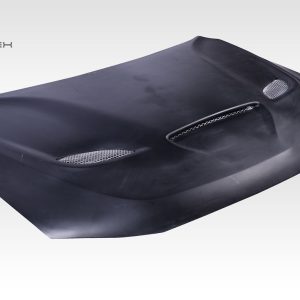 Extreme Dim. Hood, Duraflex, Srt Hellcat Hood Style, With Hood Scoops, Lift Off, Black, Fiberglass Reinforced Plastic – 115296