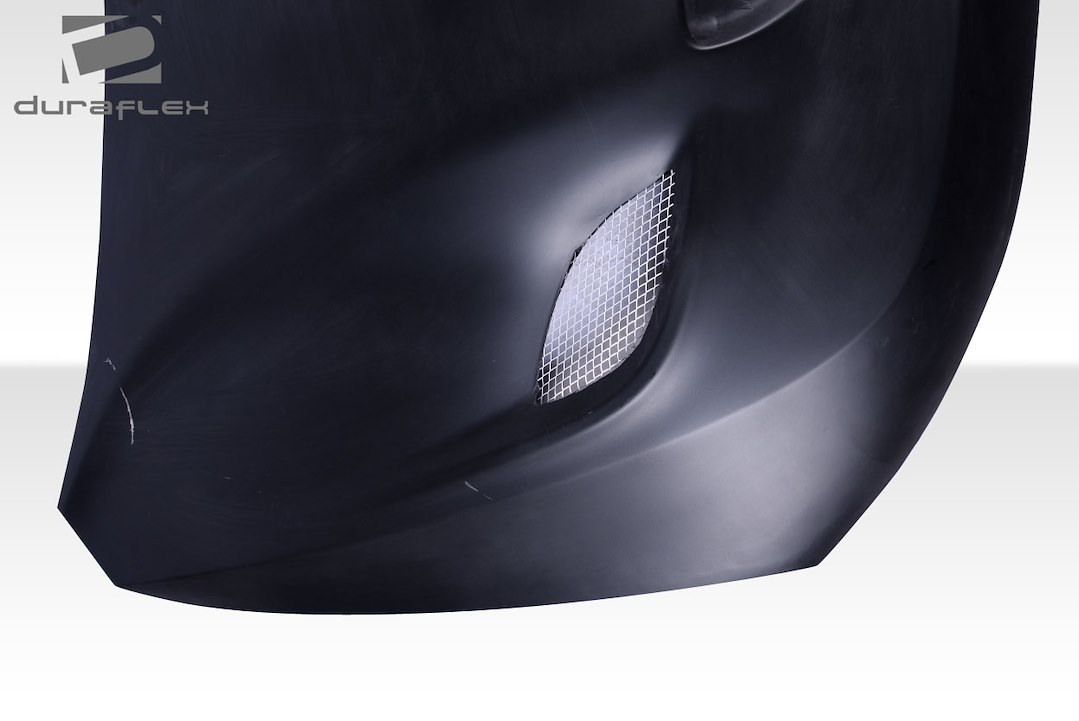 Extreme Dim. Hood, Duraflex, Srt Hellcat Hood Style, With Hood Scoops, Lift Off, Black, Fiberglass Reinforced Plastic – 115296