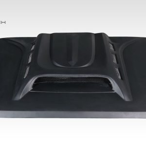 Extreme Dim. Hood, Duraflex, Avenge Vented, Without Hood Scoops, Black, Fiberglass, Requires Hood Pin (see Required Parts) – 117934