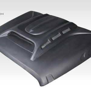 Extreme Dim. Hood, Duraflex, Avenge Vented, Without Hood Scoops, Black, Fiberglass, Requires Hood Pin (see Required Parts) – 117934