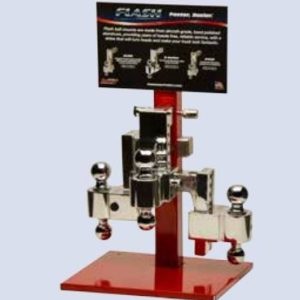 Equalizer Point of Purchase Display, Flash ™, Flash Trailer Hitch Ball Mount, Counter-Top, Red, With Graphic Card, Holds 3 Ball Mounts – 79-00-8000