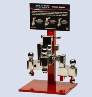 Equalizer Point of Purchase Display, Flash ™, Flash Trailer Hitch Ball Mount, Counter-Top, Red, With Graphic Card, Holds 3 Ball Mounts – 79-00-8000