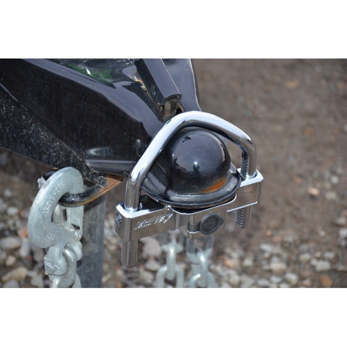 Equalizer Trailer Coupler Lock, Ball and Clamp Type, Fits 1-7/8 Inch/ 2 Inch and 2-5/16 Coupler, Steel, Includes 2 Keys – 86-00-5015