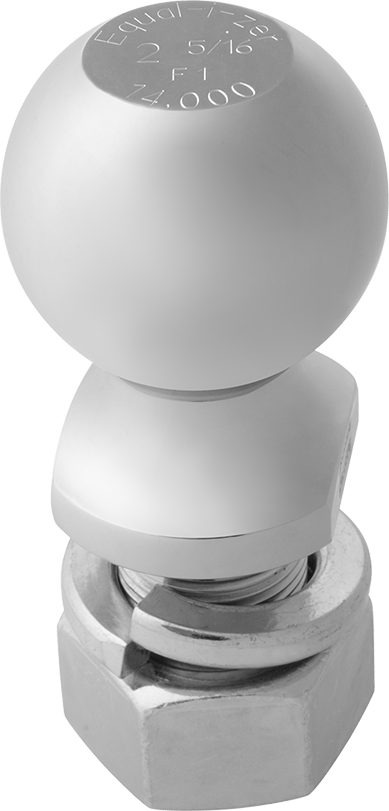 Equalizer Trailer Hitch Ball, 2 5/16 Inch Ball, 10000 Pound Gross Trailer Weight Capacity, 1-1/4 Inch Shank Diameter, Chrome Plated – 91-00-6100