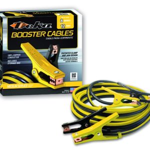 East Penn Battery Jumper Cable, Deka, 500 G Clamps, 8 Gauge, 12 Foot Length, Black/ Yellow – 00160