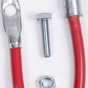 East Penn Battery Cable, Deka, Top Post, Red Positive, Copper, 4 Gauge Primary Wire 10 Inch Length, 4 Inch Length Auxiliary Wire – 00292
